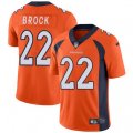 Denver Broncos #22 Tramaine Brock Orange Team Color Vapor Untouchable Limited Player NFL Jersey
