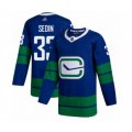Vancouver Canucks #33 Henrik Sedin Authentic Royal Blue Alternate Hockey Jersey