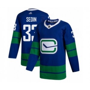 Vancouver Canucks #33 Henrik Sedin Authentic Royal Blue Alternate Hockey Jersey