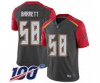 Tampa Bay Buccaneers #58 Shaquil Barrett Limited Gray Inverted Legend 100th Season Football Jersey
