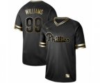 Philadelphia Phillies #99 Mitch Williams Authentic Black Gold Fashion Baseball Jersey