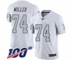 Oakland Raiders #74 Kolton Miller Limited White Rush Vapor Untouchable 100th Season Football Jersey