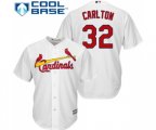 St. Louis Cardinals #32 Steve Carlton Replica White Home Cool Base Baseball Jersey