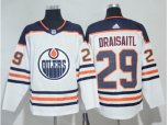 Edmonton Oilers #29 Leon Draisaitl White Road Authentic Stitched NHL Jersey