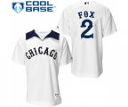Chicago White Sox #2 Nellie Fox Authentic White 1976 Turn Back The Clock Baseball Jersey