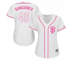 Women\'s San Francisco Giants #40 Madison Bumgarner Authentic White Fashion Cool Base Baseball Jersey