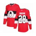 Ottawa Senators #28 Connor Brown Authentic Red 2017 100 Classic Hockey Jersey