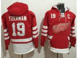 Detroit Red Wings #19 Steve Yzerman Red Name & Number Pullover NHL Hoodie