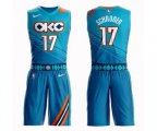 Oklahoma City Thunder #17 Dennis Schroder Swingman Turquoise Basketball Suit Jersey - City Edition