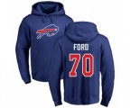 Buffalo Bills #70 Cody Ford Royal Blue Name & Number Logo Pullover Hoodie