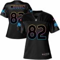 Women Detroit Lions #82 Luke Willson Game Black Fashion NFL Jersey