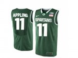 Michigan State Spartans Keith Appling #11 College Basketball Authentic Jersey - Green