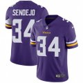 Minnesota Vikings #34 Andrew Sendejo Purple Team Color Vapor Untouchable Limited Player NFL Jersey