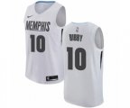 Memphis Grizzlies #10 Mike Bibby Authentic White NBA Jersey - City Edition