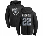 Oakland Raiders #22 Isaiah Crowell Black Name & Number Logo Pullover Hoodie