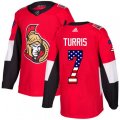 Ottawa Senators #7 Kyle Turris Authentic Red USA Flag Fashion NHL Jersey