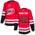 Carolina Hurricanes #42 Joakim Nordstrom Authentic Red Drift Fashion NHL Jersey