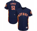 Houston Astros Cionel Perez Navy Blue Alternate Flex Base Authentic Collection Baseball Player Jersey