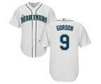 Seattle Mariners #9 Dee Gordon Replica White Home Cool Base Baseball Jersey