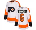 Adidas Philadelphia Flyers #6 Travis Sanheim Authentic White Away NHL Jersey