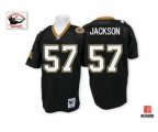 New Orleans Saints #57 Rickey Jackson Black Authentic Football Jersey