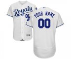 Kansas City Royals Customized White Flexbase Authentic Collection Baseball Jersey
