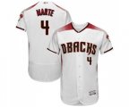 Arizona Diamondbacks #4 Ketel Marte White Home Authentic Collection Flex Base Baseball Jersey