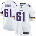 Minnesota Vikings #61 Joe Berger Game White NFL Jersey