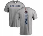 Denver Broncos #28 Royce Freeman Ash Backer T-Shirt