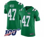 New York Jets #47 Trevon Wesco Limited Green Rush Vapor Untouchable 100th Season Football Jersey