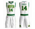 Boston Celtics #14 Bob Cousy Authentic White Basketball Suit Jersey - City Edition