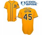 Oakland Athletics Jharel Cotton Replica Gold Alternate 2 Cool Base Baseball Player Jersey