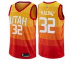 Utah Jazz #32 Karl Malone Swingman Orange NBA Jersey - City Edition