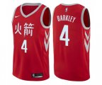 Houston Rockets #4 Charles Barkley Authentic Red NBA Jersey - City Edition
