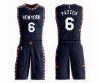 New York Knicks #6 Elfrid Payton Swingman Navy Blue Basketball Suit Jersey - City Edition