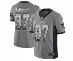 Oakland Raiders #87 Dave Casper Limited Gray Rush Drift Fashion Football Jersey