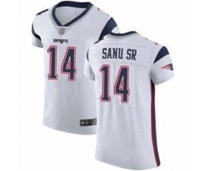 New England Patriots #14 Mohamed Sanu Sr White Vapor Untouchable Elite Player Football Jersey