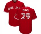 Toronto Blue Jays #29 Devon Travis Replica Scarlet Alternate Cool Base Baseball Jersey
