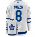 Toronto Maple Leafs #8 Jake Muzzin White Road Authentic Stitched NHL Jersey