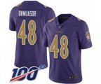Baltimore Ravens #48 Patrick Onwuasor Limited Purple Rush Vapor Untouchable 100th Season Football Jersey