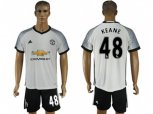 Manchester United #48 Keane White Soccer Club Jersey