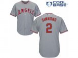 Los Angeles Angels of Anaheim #2 Andrelton Simmons Replica Grey Road Cool Base MLB Jersey