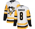Adidas Pittsburgh Penguins #8 Brian Dumoulin Authentic White Away NHL Jersey
