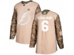 Tampa Bay Lightning #6 Anton Stralman Camo Authentic 2017 Veterans Day Stitched NHL Jersey