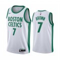 Nike Celtics #7 Jaylen Brown White NBA Swingman 2020-21 City Edition Jersey