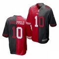 San Francisco 49ers #10 Jimmy Garoppolo Nike Scarlet Black Split Two Tone Jersey