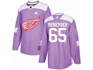 Detroit Red Wings #65 Danny DeKeyser Purple Authentic Fights Cancer Stitched NHL Jersey
