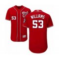 Washington Nationals #53 Austen Williams Red Alternate Flex Base Authentic Collection Baseball Player Jersey