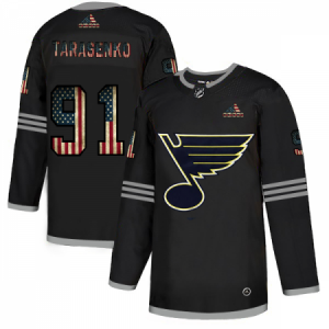 St. Louis Blues #91 Vladimir Tarasenko Adidas Black USA Flag Limited NHL Jersey