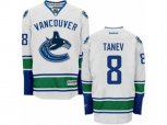 Vancouver Canucks #8 Christopher Tanev Authentic White Away NHL Jersey